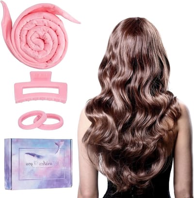 Verwarmingsvrije Curlers voor Nachtelijke Krullen, Geschikt voor Lang Haar, Gemakkelijk in Gebruik en Ideaal voor een Natuurlijke Look