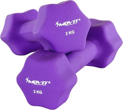 2-delige set neopreen halters - 8 gewichten en kleuren - 2x 05kg tot 2x 5kg Dumbbell