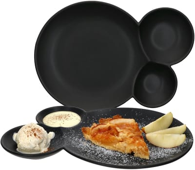 Set van 2 NERO serveerborden, 3-delig 28x20x2.5cm zwart - 24304408