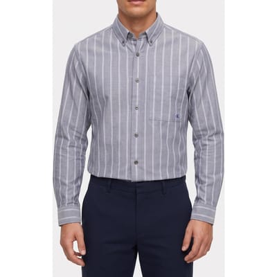 Calvin Klein Ls Stripe Oxford Shirt Harlem Night Blue Taglia: S | Camicie Business Outlet | Uomo | Nero