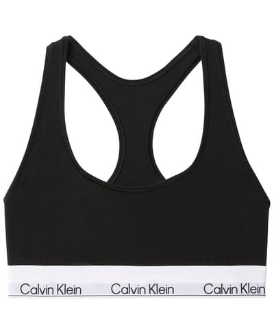 Calvin Klein dames icon cotton modal unlined bralette zwart