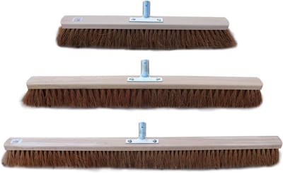 Kokos Hallenborstel met Stalen Handvat en Houder - 60 cm