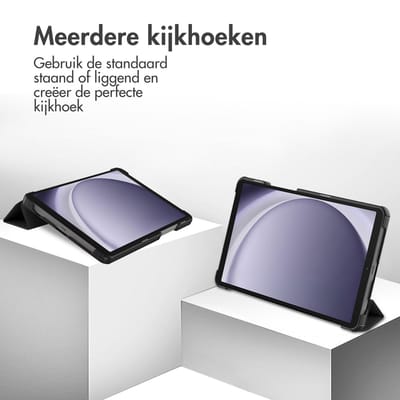 imoshion Tablet Hoes - Geschikt voor Samsung Galaxy Tab A11 / A9 8.7 inch - Trifold Bookcase - Zwart