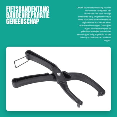 Dailygoods- Fietsbandentang met gehumaniseerd veerontwerp - Bandentang voor fietsbanden - Bandenreparatie gereedschap - Montage tang - Sterke structuur - Efficiënt hefboomprincipe