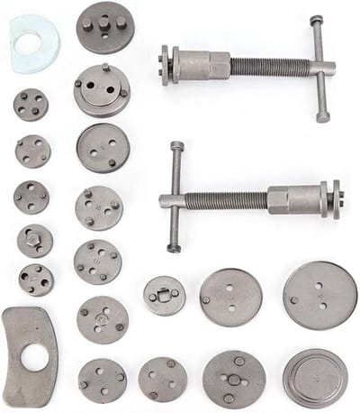 Remklauw Gereedschap - Schijfrem Tool - Remmen Onderhoud - Universele Set - 22 Delig - Zilver