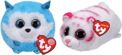 Ty - Knuffel - Teeny Puffies - Prince Husky & Tabor Tiger
