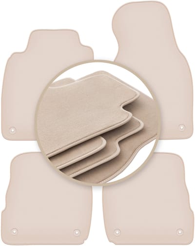 PREMIUM beige matten voor: Audi A6 C5 avant, stationwagen, sedan, quattro, allroad 1997-2005