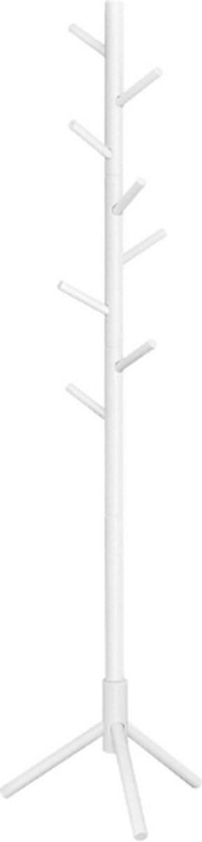 MIRA Home - Kapstok - Garderoberek - Opbergrek - Kledingrek - Wit - Hout - ‎47x47x175