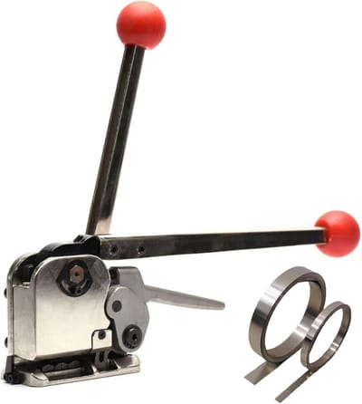 Stalen Bandomsnoerder - Verpakkingsgereedschap - Goederen Zekeren - Gesp-loos Ontwerp - 12-19 mm Band - Zilver