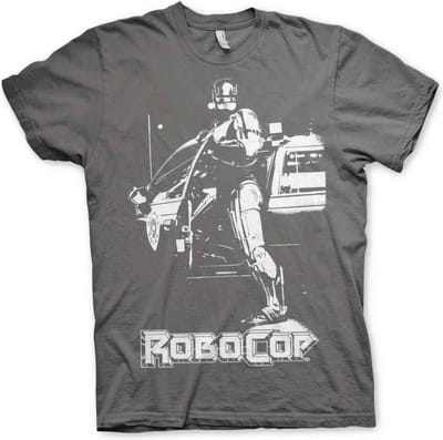 Robocop Heren Tshirt -L- Poster Grijs