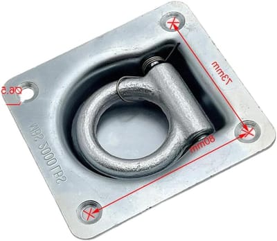 Vastzet Anker - Ladinganker Aanhanger - Veilig Lading Vervoer - Roestvrij Staal - 2000 LBS Sterkte - Zilver