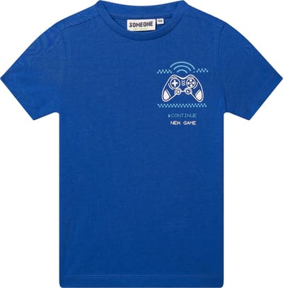 Someone NIBBLE-SB-02-D Jongens T-shirt - KOBALT