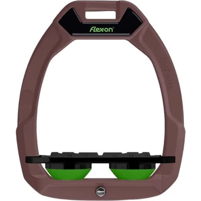 Veiligheid stirrups Paardrijden Plat Grip Bruin/Zwart/Groen Flex-On Safe-On