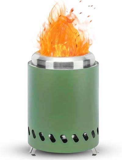 Tafelhaard met standaard - Mini vuurkorf - Buiten sfeer - Rookvrije verbranding - 19.5 cm hoog - Antracietgrijs