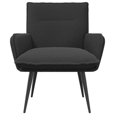 vidaXL - Fauteuil - Donkergrijs - Bouclé