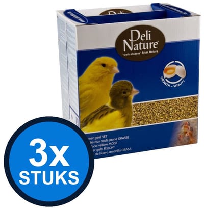 3x Deli Nature - eivoer vet geel 1kg - Vogelvoer - 1 kg