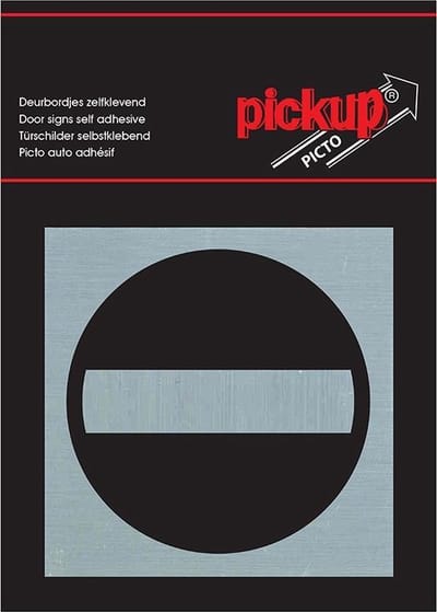 Pickup Route Alulook Alu Picto 80x80 mm - verboden toegang