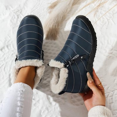 Sneeuwlaarzen Dames Zachte Dames Schoenen Instapper Dames Enkellaarsjes Effen Enkellaarsjes Waterdicht Koppel Pluche Laarzen Dames 36 blauw