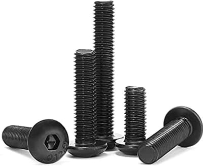 Ronde kop schroeven met binnenzeskant - Zwart - M6×50mm, 10 stuks