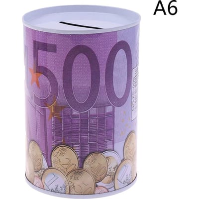 1 stuks Creatieve Blikken Cilinder Spaarpot Euro Dollar Foto Doos Huishoudelijke Sparen Geld Doos Huisdecoratie Spaarpotten Cadeau