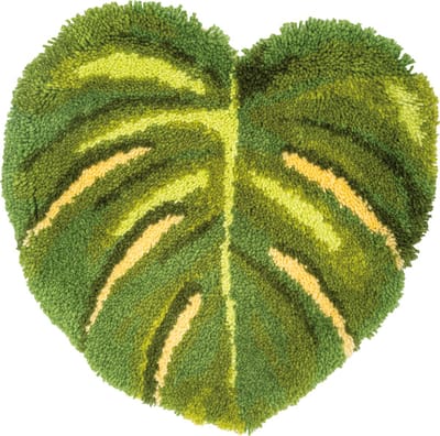 Vervaco - Knoopvormtapijt kit - Monstera blad - PN-0201698 - Borduren - Borduurpakket - Borduurpakket volwassenen - Borduurpakket kind