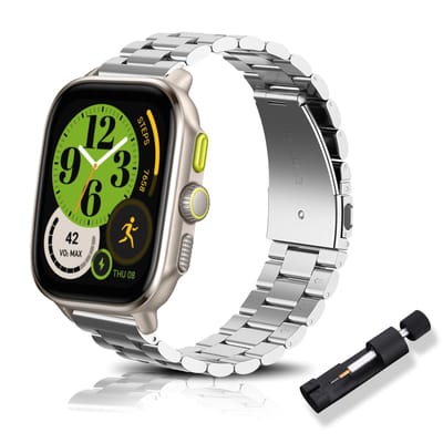 Dailygoods - Roestvrijstalen Horlogeband 20 mm voor Smartwatches