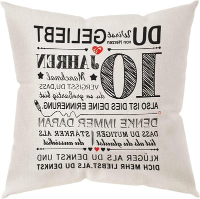 Verjaardagscadeau voor 10-jarige jongens en meisjes, 45x45 cm vierkante kussenhoes, ideaal voor decoratie en comfort