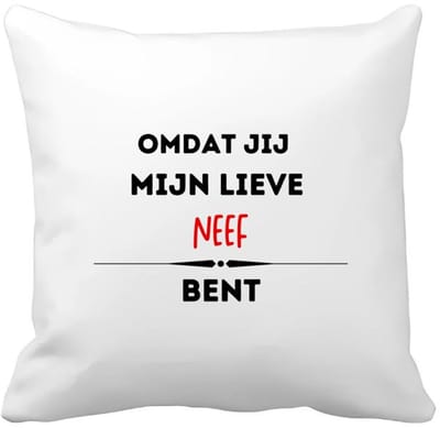 Akyol - omdat jij mijn lieve neef bent Kussen hoes - Neef - de liefste neef - verjaardag - cadeautje voor neef - kado - geschenk - 40 bij 40 cm