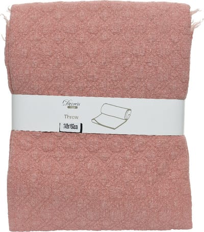 Plaids - Throw Cotton Padded Pink 130x170cm