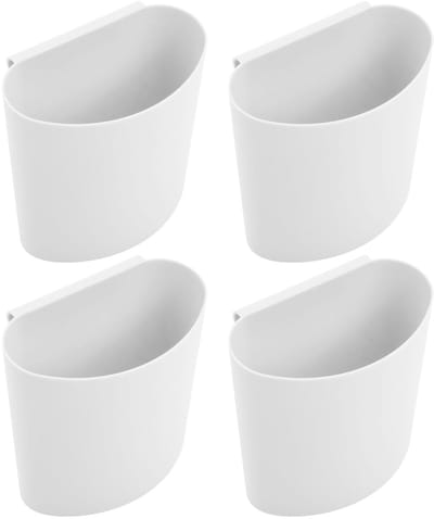 Dailygoods- Afvalemmer 4 stuks - Hangende Afvalemmer - Organizer - Opbergcontainer - Potloodhouder - Kunststof 12 x 11,5 x 7 cm - Opbergmand