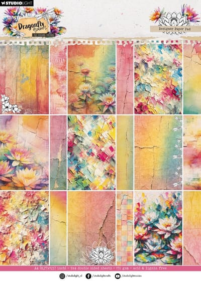 Design Paper pad Background paper - Dragonfly dreams nr. 405