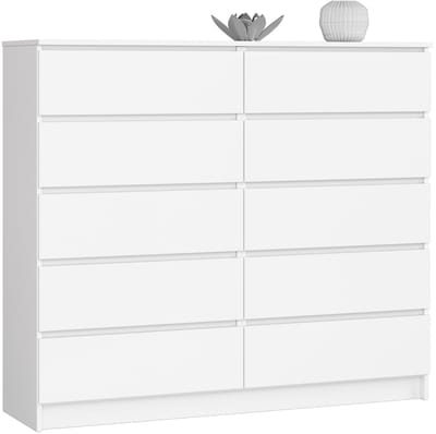 Ladekast K140 met 10 Lades / AKORD Furniture Factory / Wit / 138 x 121 x 40 cm