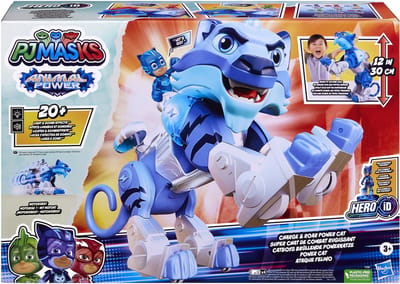 PJ Masks Animal Power Charge & Roar Power Cat – Motorisch voertuig met 20+ licht- en geluideffecten – Vanaf 3 jaar
