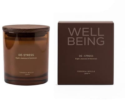 Well Being - DE-STRESS - Geurkaars - Cereria Molla1899 - Night Jasmine & Patchouli - 370 gram - 2 lont/wiek