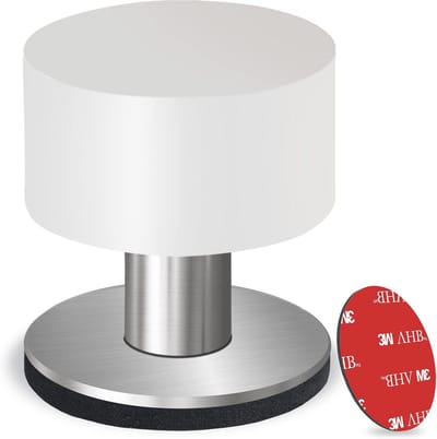 Geluidsdempende deurstopper met zelfklevende sticker en roestvrijstalen behuizing