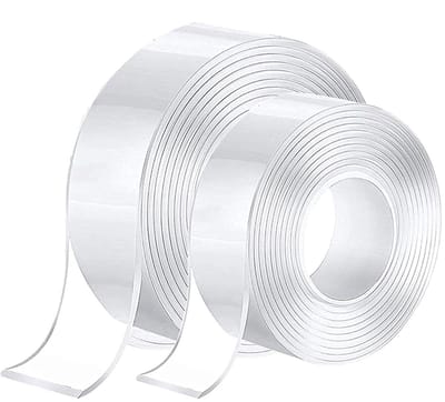 Dubbelzijdige Nano Plakband - Sterke, Wasbare en Transparante Tape voor Meerdere Toepassingen (Medium 2cm, Klein 1cm)