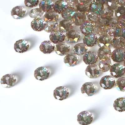 170 Stuks Facet Geslepen Glazen Kralen 4mm, Meerkleurige Kralen voor Sieraden Maken, Armbanden, Kettingen en Oorbellen in Lichtgroen