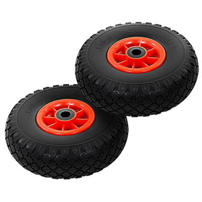vidaXL - Steekwagenwielen - 3,00-4 - (260x85) - massief - PU - 2 - st