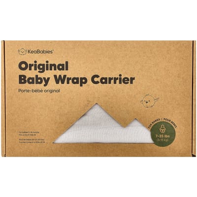 KeaBabies Originele Baby Wrap Draagbare Ondersteuning, 0-36 Maanden, Steengrijs, 1 Stuk beige