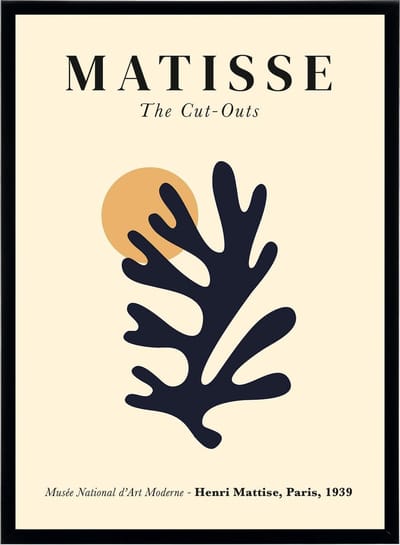 Poster Henri Matisse - 'Blue Flower' - Cut Outs - Abstracte Kunst Print - Art - 50x70 cm