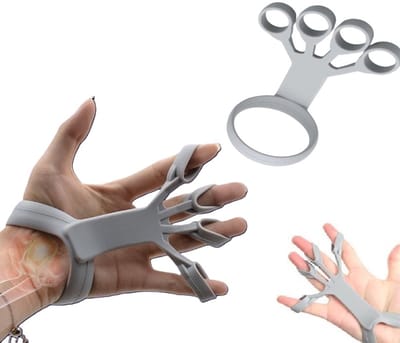 Vingertrainer I Vinger Weerstandsband I Vingerstretcher | Handtrainer I Vingergripper | Grip Traininer I 3 KG I Grijs