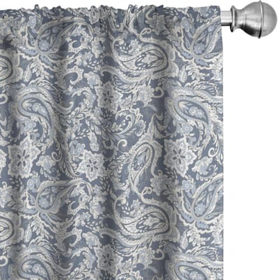 ABAKUHAUS Paisley Voorhangen – Gordijnen – 2x75x175 cm – Mikrofaser, halfdonker