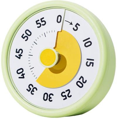 Timer - Visuele aftelling - Digitale regenboogwekker - 60-minutenweergave met geluidssignalen - Levendige kleuren - gemakkelijk af te lezen - Geschikt voor fitness - studie - tijdbeheer - koken - keukentimer - Stil tijdbeheer - Avocadogroen