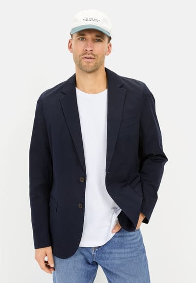 camel active Casual blazer gemaakt van een katoenmix - Maat menswear-62 - Donkerblauw