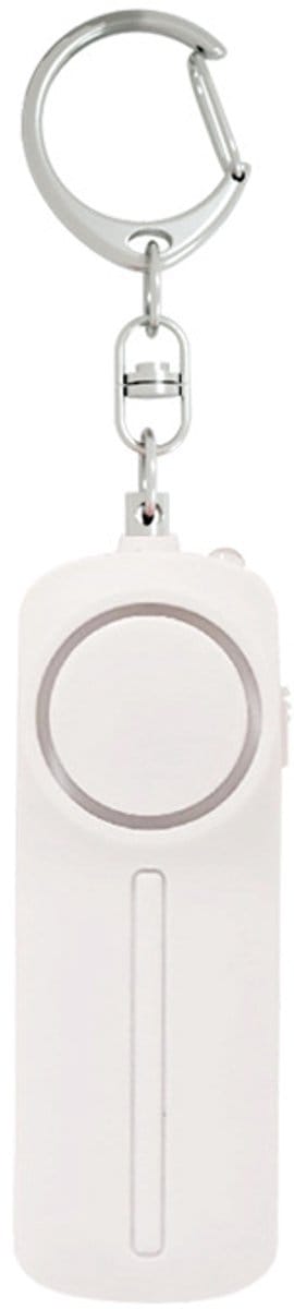 Persoonlijk alarm zelfverdediging -Zelfverdedigingsalarm voor vrouwen - Noodalarm - Alarm sleutelhanger - 130dB noodalarm - Veiligheidsalarm - met LED-lampje - Geschikt voor senioren, kinderen en vrouwen - Wit