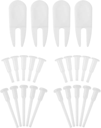 Balansbal Pluggen Set - Yogabal Stoppers - Fitness Stabiliteit - Lekvrije Luchtstoppers - 55 cm & 31 cm - Wit