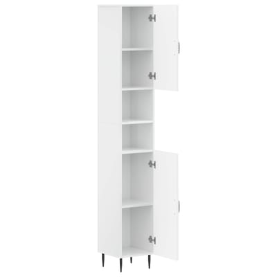 vidaXL - Badkamerkast - met - Open - Plank - HAARLEM - Hoogglans - Wit