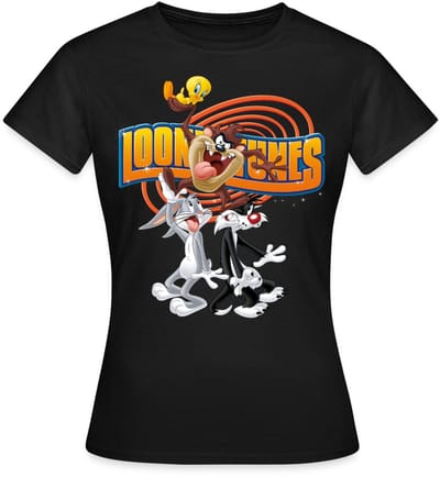 Looney Tunes Bugs Taz Tweety Sylvester T-Shirt Dames