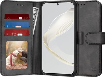 Hoesje geschikt voor Huawei nova 12s - Techsuit Diary Book Wallet Case - Zwart