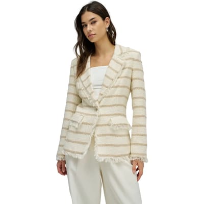 Gestreepte tweed blazer dames Salsa Jeans